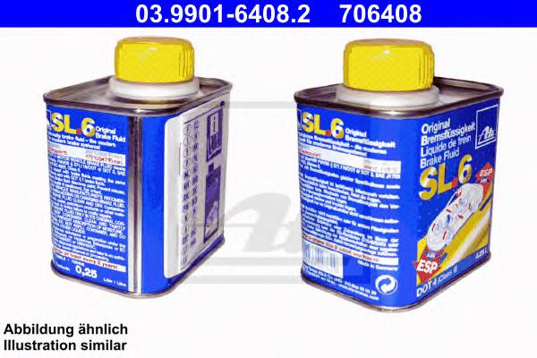 Жидкость тормозная dot 4.  Brake Fluid SL.6 . 0.25л