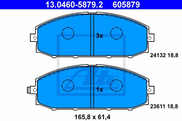 13 0460-5879 2  FDB1577  колодки дисковые п   Nissan Patrol Y61 4 5i 2