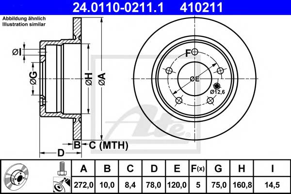 Тормдиск зад272x10 5 отвmin2