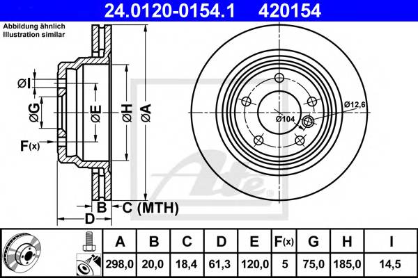 Диск тормозной задний BMW E39 2.3-4.0 95-