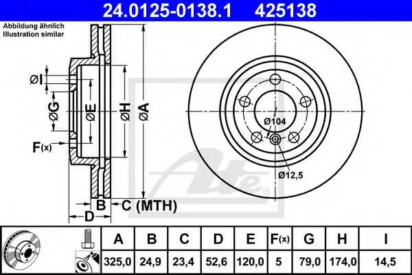 Диск тормозной передний   BMW E46 3 0 M54 M57 00