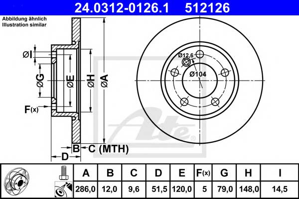 Тормдиск пер286x12 5 отвmin2 POWER