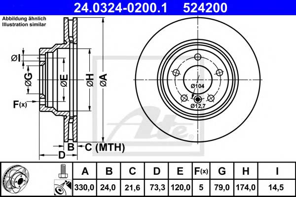 Диск торм BMW 1-серии E81 87 вентилируемые (POWER DISC)