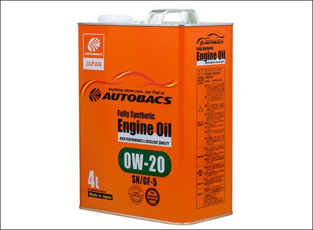 Моторное масло  0W-20  AUTOBACS ENGINE OIL API SN ILSAC GF-5 SYNTHETIC (4л)