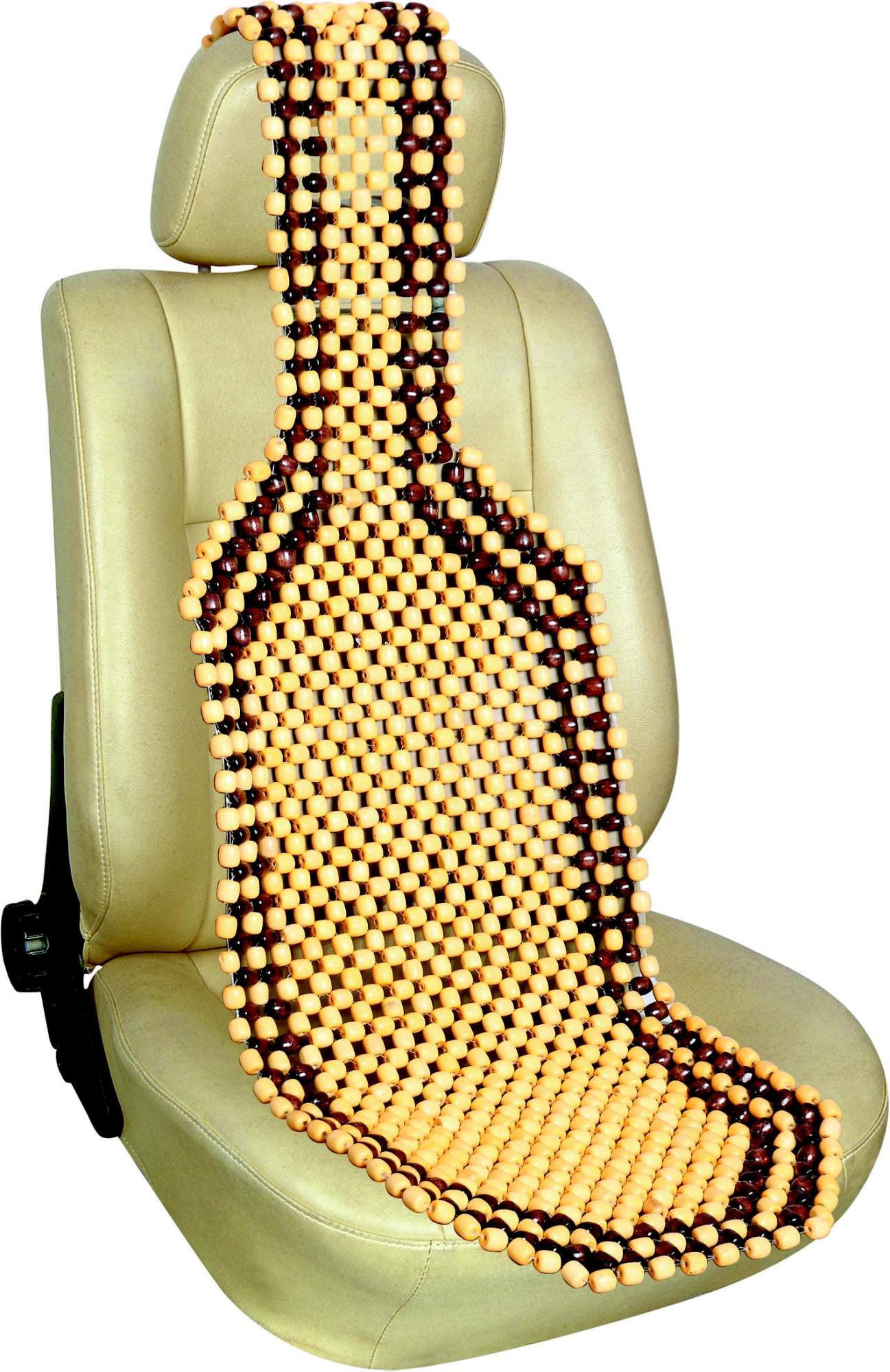 Накидка на сиденье  AUTOVIRAZH  шариковый массажер 36*122см (с подголовником)