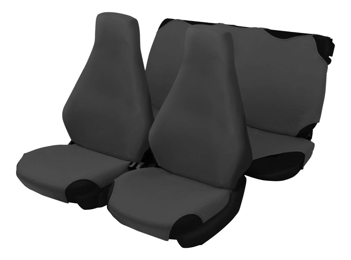 Чехлы-майки на сиденья 6 предметов темно-серый 7Classik литой подголовник (AZARD