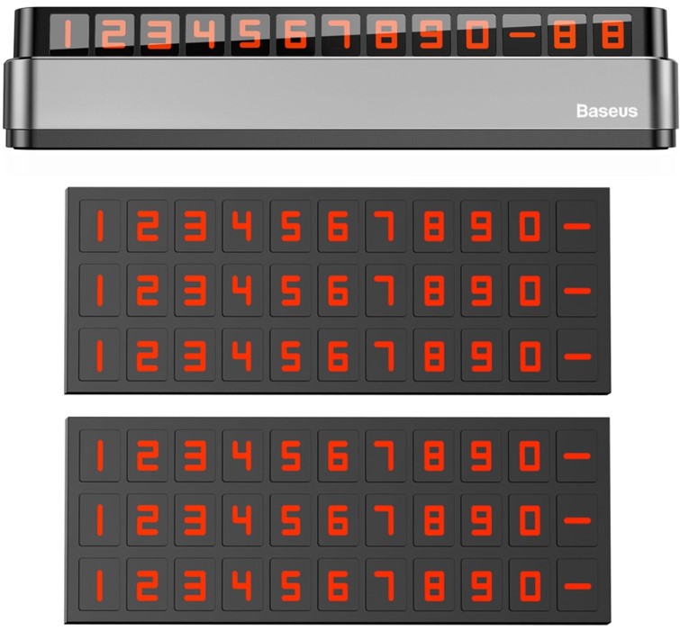 Парковочная карта Baseus Moonlight Box Series Temporary для номера телефона (Gra