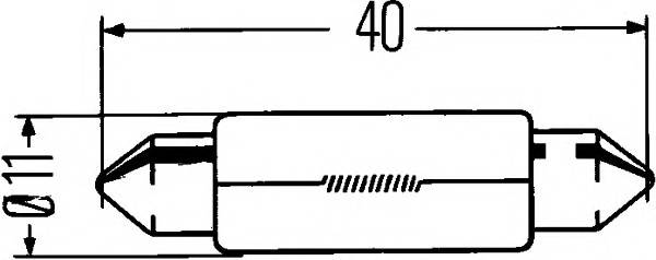 Лампа (10W) 12V SV8.5 внутр. освещение/ номерн.знака