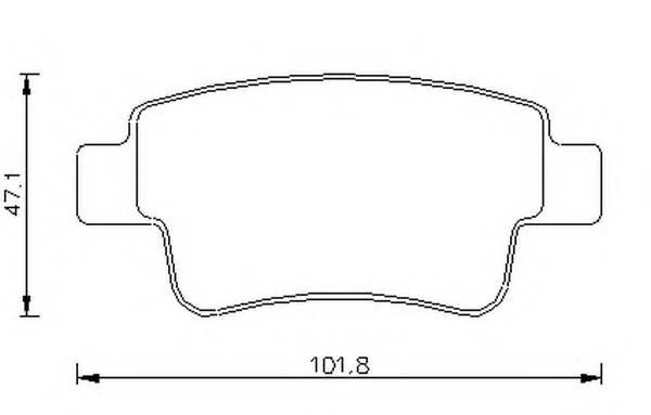 Колодки дисковые задние Opel Corsa D 1 6T 1 4 1 7CDTi 06