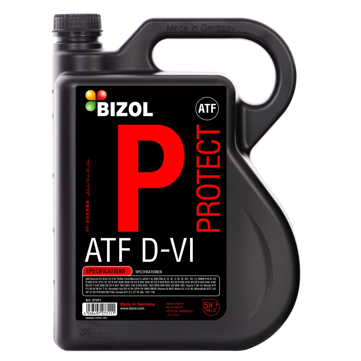 27311 BIZOL НС-синт. тр.масло д/АКПП Protect ATF D-VI (5л)