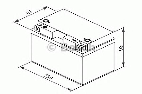 Аккумулятор BOSCH M6 8Ah 150A (прямая 1) 150x87x93