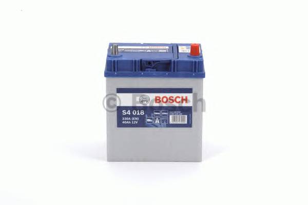 Аккумулятор BOSCH S4 40Ah 330A (обратная 0) 188x127x227 B19