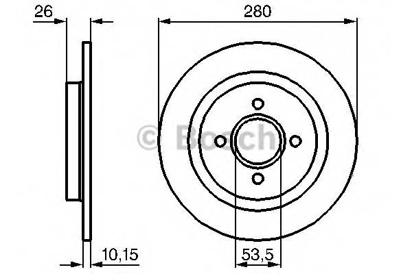 Тормдиск зад280x10 4 отвmin2