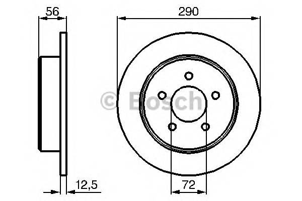 0 986 479 102 диск тормозной задний   Chrysler Voyager 2 4 3 3 3 8 2 5