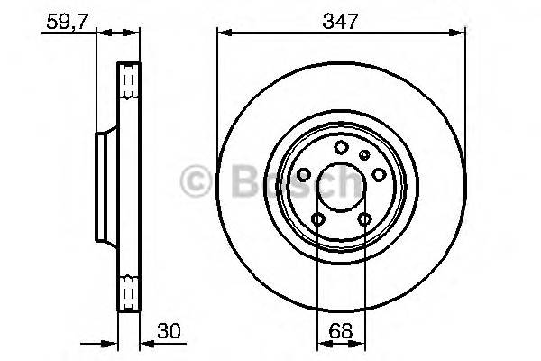 Тормдиск первент347x30 5 отв AUDI A6 05/04->/ A6 Allroad 05/06->