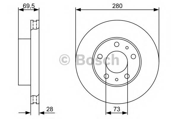 Диск торм пер DIAM 280 EP28 Boxer III