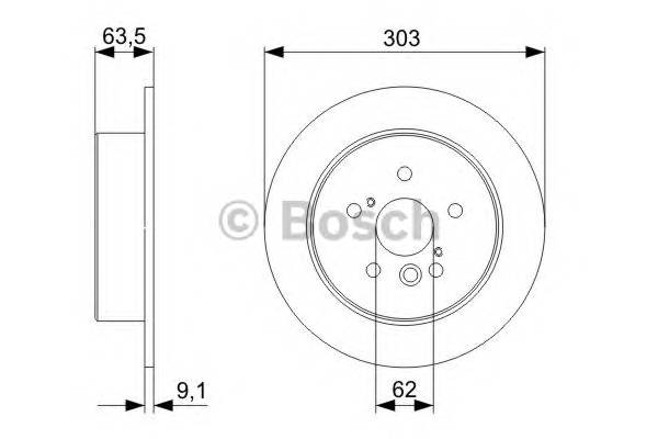 Тормдиск зад303x9 5 отвmin 2