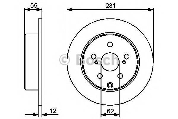 Диск тормозной задний   Toyota RAV4 2 0VVT-i 2 2 D-4D D-