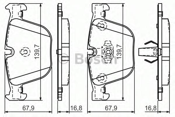 Колодки тормозные задние BMW E60/E61/E65/E66/E70/E71