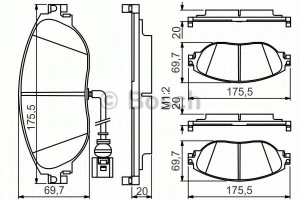 Колодки тормозные передние SKODA OCTAVIA 12-/VW GOLF 12-/PASSAT 08-