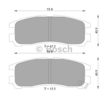 Колодки тормозные задние MITSUBISHI GALANT 92-02