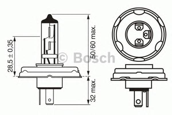 Лампа R2 (45 40W) P45t 12V 64184