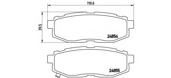 колодки дисковые задние   Subaru Tribeca 3 0 05