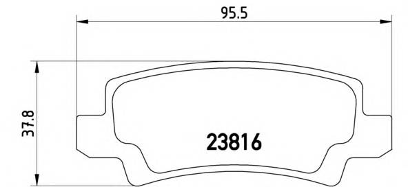 Колодки дисковые зад Toyota Corolla 1.4i/1.6/2.0D 01>диск15  /Verso 1.8WTi/2.0D