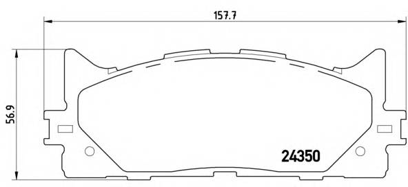 колодки дисковые передние   Toyota Camry ACV 40 45 06