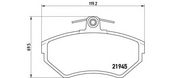 Колодки тормозные дисковые передн AUDI A4 (8D2 B5) 94-00