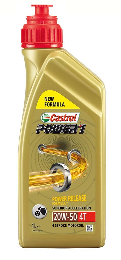 моторное масло для мототехники 15689A Castrol POWER 1 4T 20W-50 (1л) (12шт)