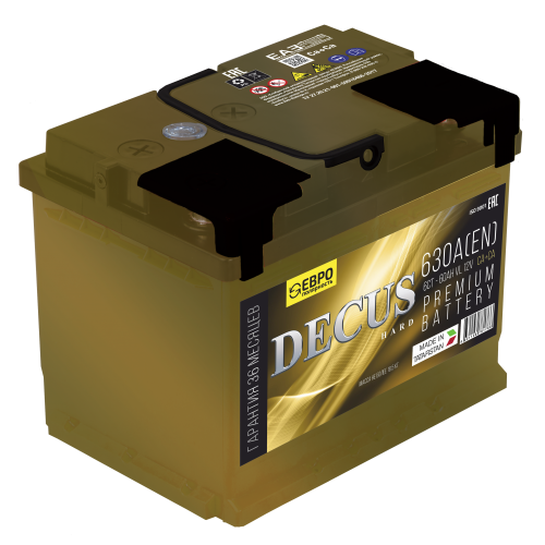Аккумулятор DECUS Золото 60Ah 630A (обратная 0) 242x175x190