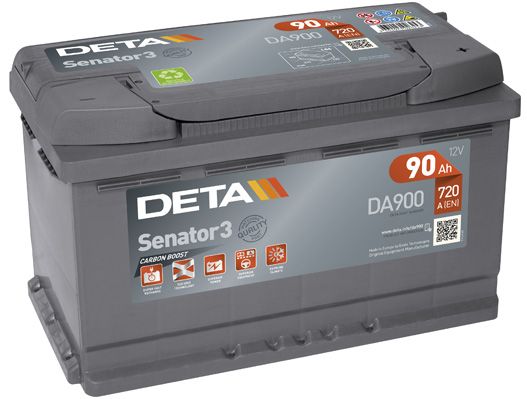 Аккумулятор DETA 90Ah 720A (обратная 0) 315x175x190