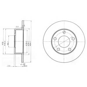 Диск торм зад245x10 5 отв(min 2)