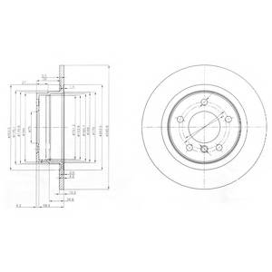 к-кт дисков тормозных задних  2шт   BMW E87 2 0 N42 04