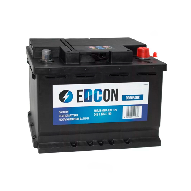 Аккумулятор EDCON 60Ah 540A (обратная 0) 242x175x190