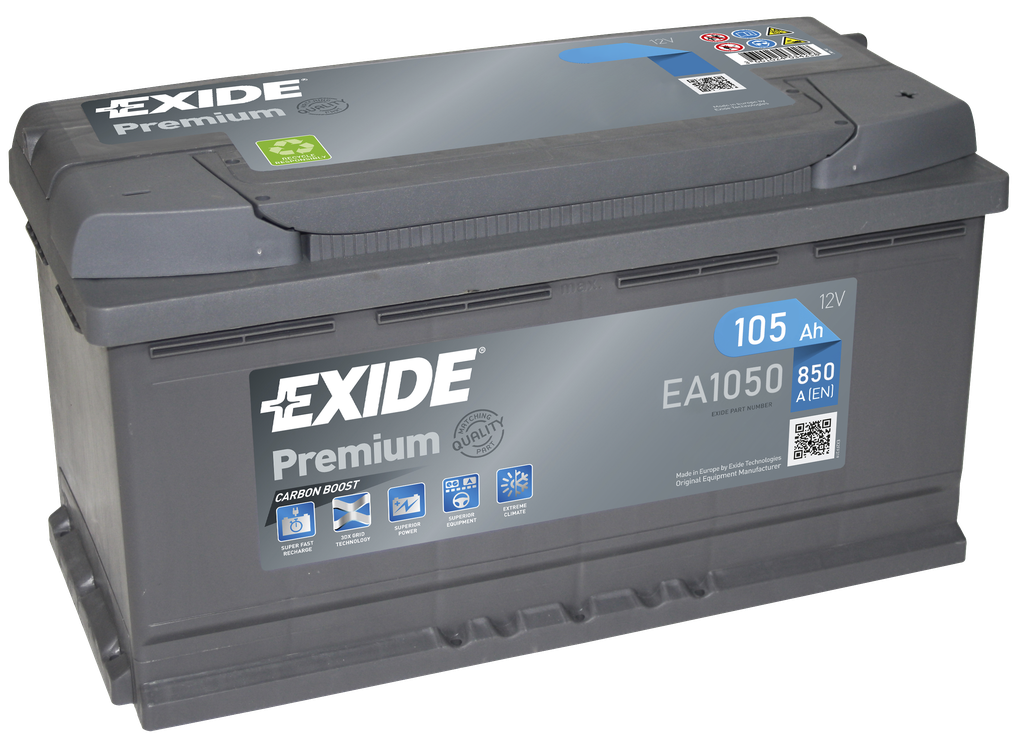 Аккумулятор EXIDE Premium 105Ah 850A (обратная 0) 315x175x205 L4