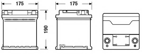 Аккумулятор Exide 44Ah 400A (обратная 0) 175x175x190