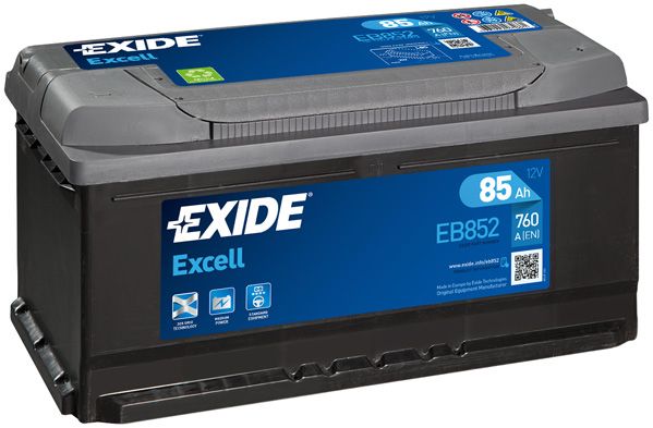 Аккумулятор EXIDE Excell 85Ah 760A (обратная 0) 353x175x175 LB5