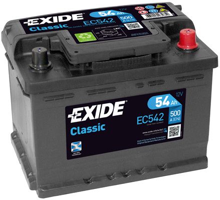 Аккумулятор EXIDE Classic 54Ah 500A (обратная 0) 242x175x175 LB2