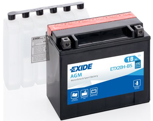 АКБ EXIDE AGMDry Technology ETX20HBS 18Ач (прямая 1) EN270A  175x87x155 YTX20HBS