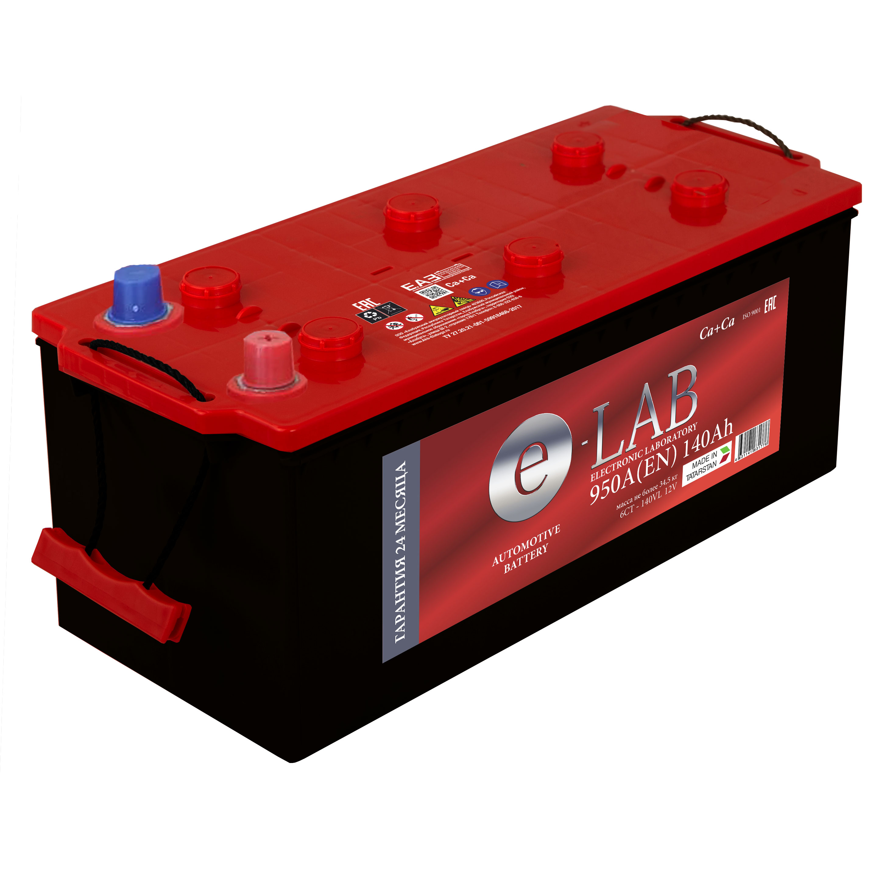 Аккумулятор (АКБ) E-LAB 140Ah 950A (полярность 4) 511x189x217 D4