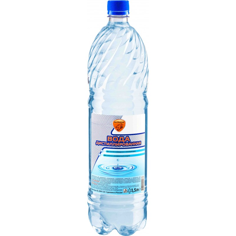 Вода дистиллированная 1.5л ПЭТ бутылка