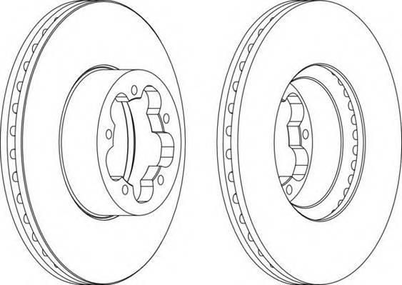 Диск тормозной передний!. Ford Transit 2.2TDCi 06>  (280 X 28 5отв)