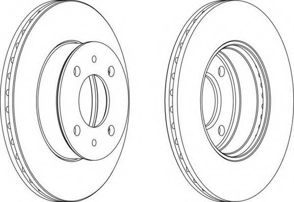 Диск тормозной передний вентил Hyundai Accent 1.3-1.6 94>