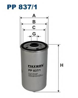 Фильтр топливный PP837 1