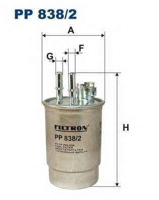 Фильтр топливный PP838 2