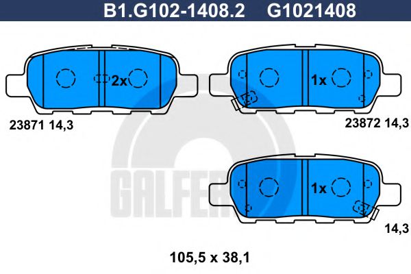 Колодки тормозные задние NISSAN X-TRAIL/QASHQAI/TIIDA/INFINITI FX