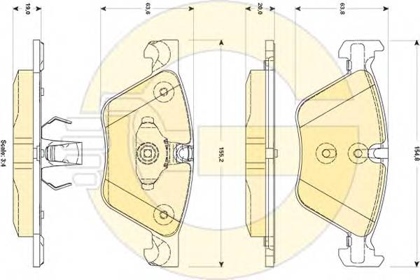 Колодки тормозные BMW 5 F10 F11 2.0-3.0 10- передние