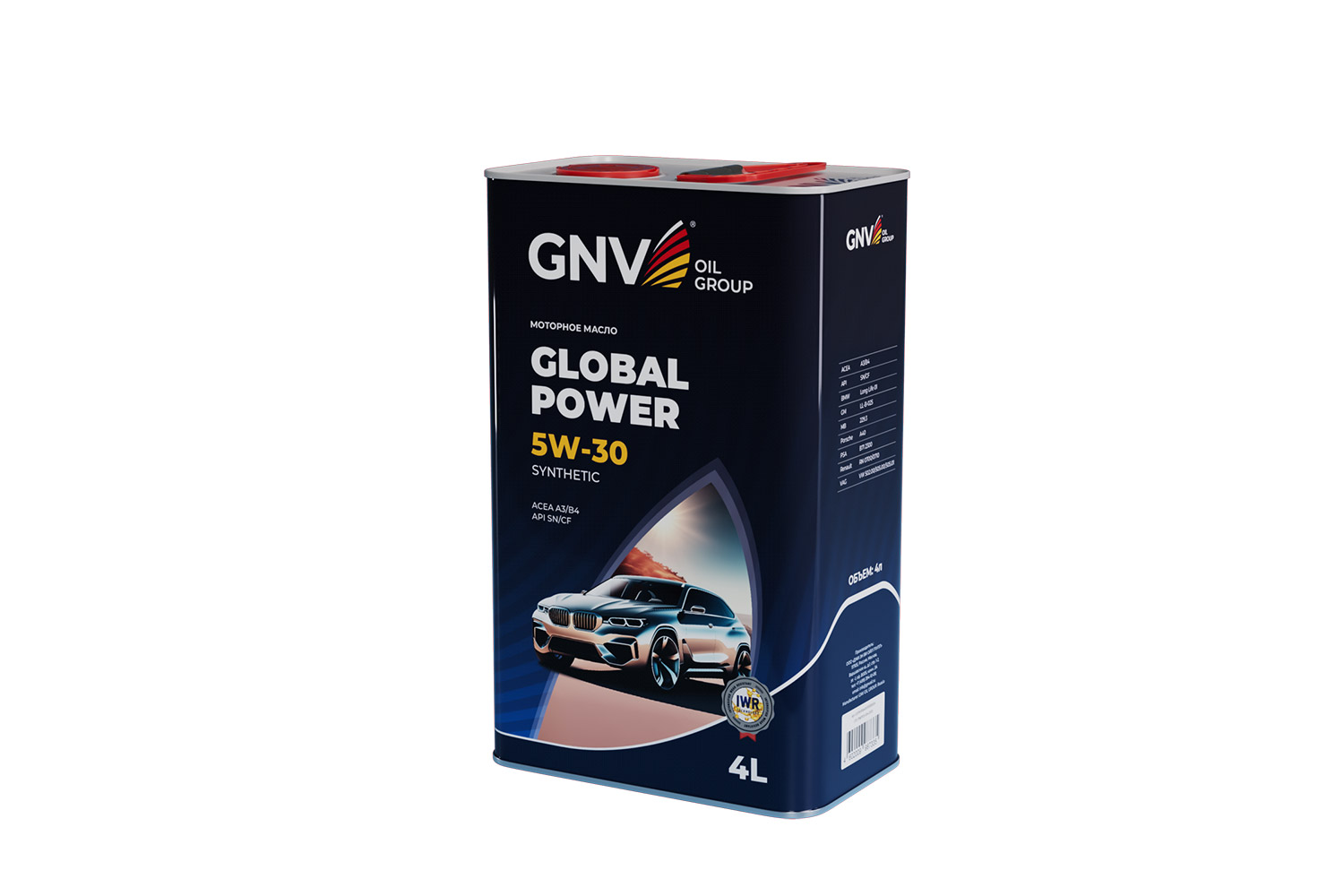 Масло моторное синтетическое GNV Global Power 5W-30 4 л